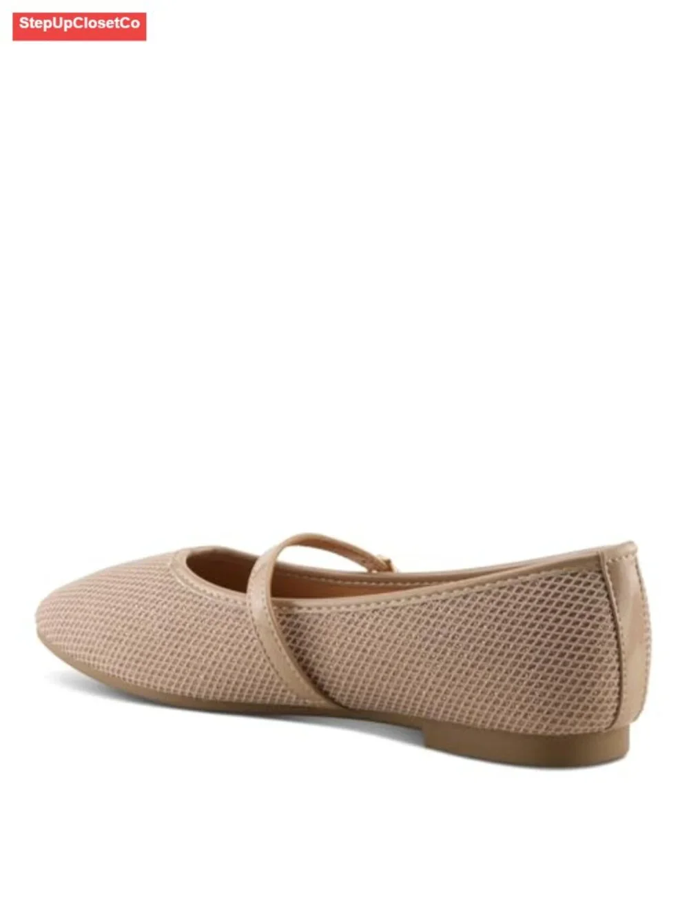 Women's Mary Jane Flat Cushioned Insole Woven Texture Adjustable Strap